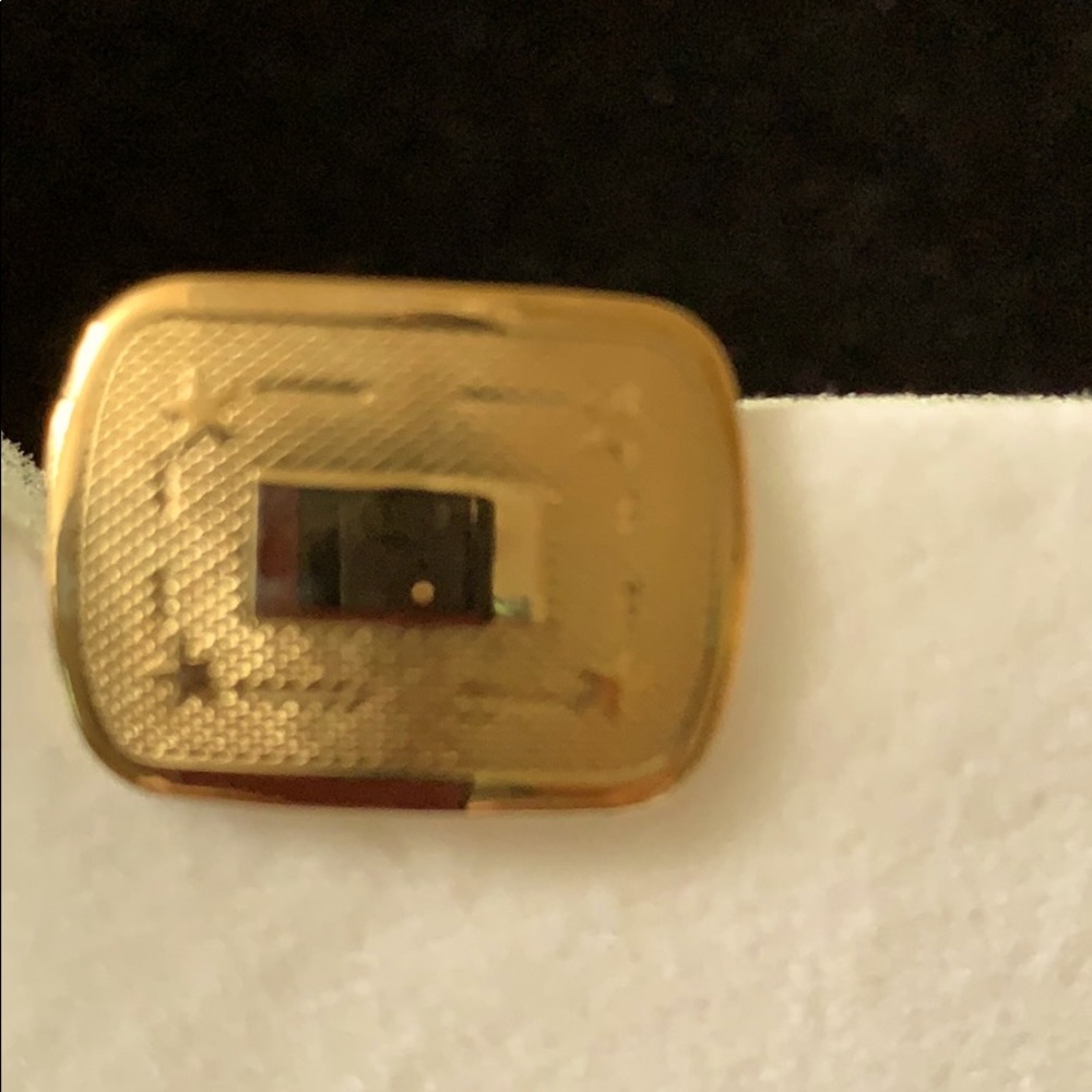 Cufflinks With Star Pattern & Space For Initials - image 2